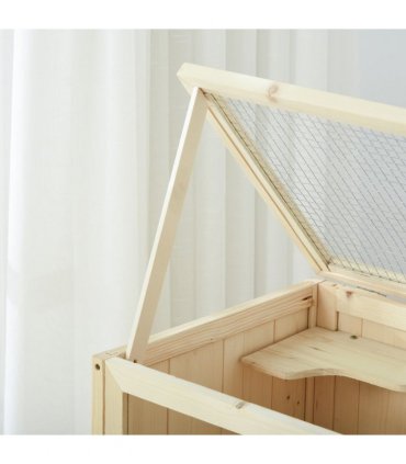 Hamster Cage House Pet Play Exercise 3 Tiers Mouse Wooden Fir Small Animals