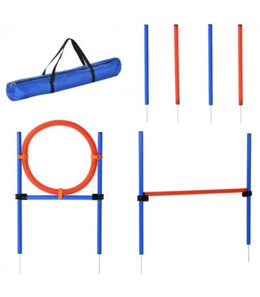 Pet Agility Set Training Play Kit Dog Jump Hoop Poles Tunnel Obedience Equipment