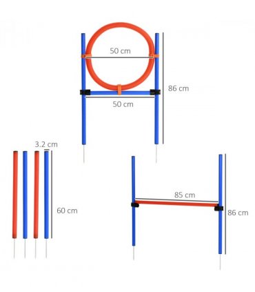 Pet Agility Set Training Play Kit Dog Jump Hoop Poles Tunnel Obedience Equipment