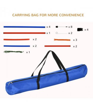 Pet Agility Set Training Play Kit Dog Jump Hoop Poles Tunnel Obedience Equipment
