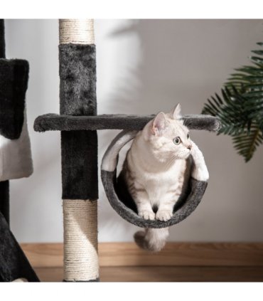 Large Cat Tree Scratching Post Condo Pet House Kitty Play Tunnel Toy 240 - 260H