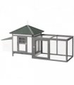 Chicken Coop Small Animal Pet Cage w/ Nesting Box Outdoor Run Backyard Wooden