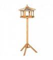 Bird Stand Feeder Table Feeding Station Garden Wood Coop Parrot Nesting Stand