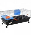 Cage Black 89L x 44W x 43H cm Small Animal Home for Rabbit Ferret Chinchilla