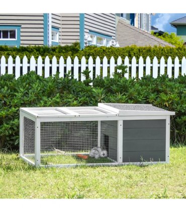 Rabbit Hutch Small Animal Cage Pet Run Cover, with Water-resistant Asphalt Roof