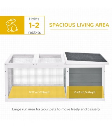 Rabbit Hutch Small Animal Cage Pet Run Cover, with Water-resistant Asphalt Roof