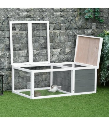 Rabbit Hutch Small Animal Cage Pet Run Cover, with Water-resistant Asphalt Roof