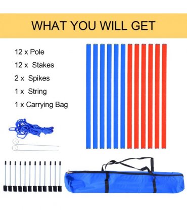 Pet Agility Set Training Play Kit Dog Hoop Poles Tunnel Obedience Equipment