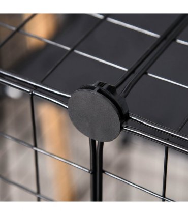 Pet Playpen DIY Small Animal Cage w/ Doors Ramps for Kitten Bunny Chinchilla