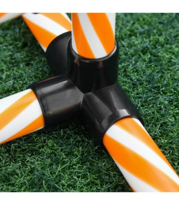 Dog Agility Weave Poles Training Obstacle Course Set Slalom Equipment w/ Whistle
