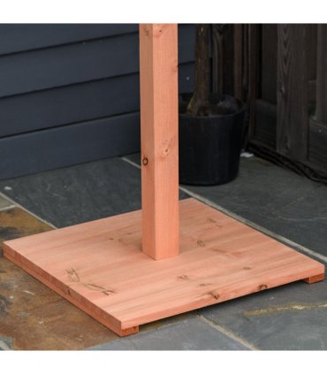 Wooden Bird Feeder Brown 130cm Fir Wood Bird Table with Roof - Rest & Eat