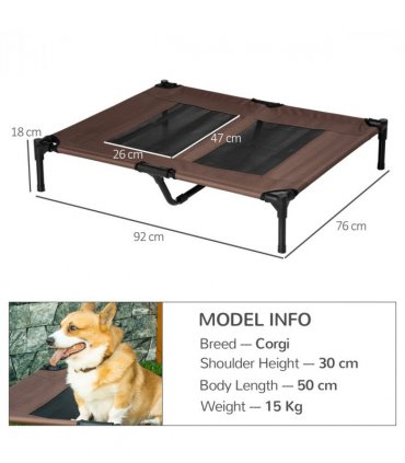 Pet Bed Raised Cot Dog Cat Elevated Puppy Hammock Camping Portable Waterproof