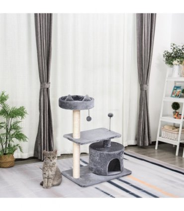 81cm Cat Tree Scratching Post Tower for Kitten Large Cats Activity Centre House