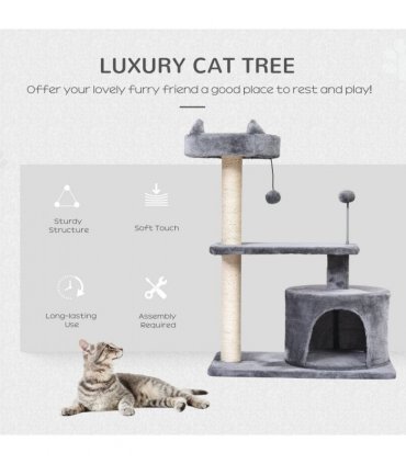 81cm Cat Tree Scratching Post Tower for Kitten Large Cats Activity Centre House