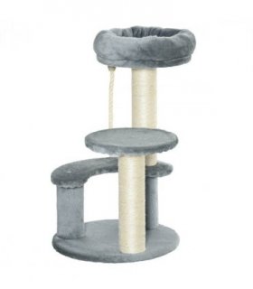 Cat Tree Scratcher Kitty Activity Play Center Post 2 Perch w/ Hanging Sisal Rope