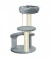 Cat Tree Scratcher Kitty Activity Play Center Post 2 Perch w/ Hanging Sisal Rope