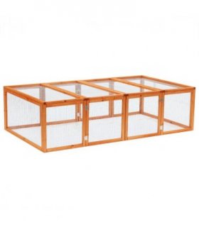 New Rabbit Hutch Cage with Run and Play Space Mesh Wire Safety for Outdoor