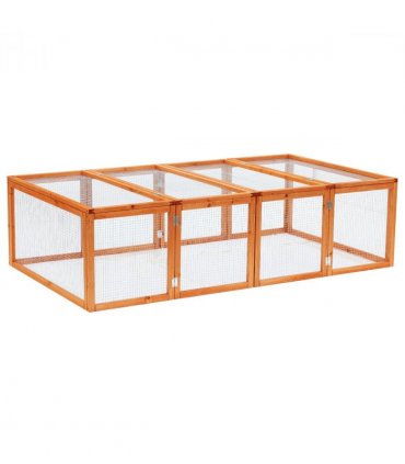 New Rabbit Hutch Cage with Run and Play Space Mesh Wire Safety for Outdoor