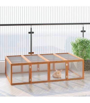 New Rabbit Hutch Cage with Run and Play Space Mesh Wire Safety for Outdoor