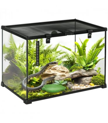Wire Mesh Black Reptile Terrarium for Lizards, Horned Frogs, Snakes 50x30x35cm