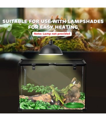 Wire Mesh Black Reptile Terrarium for Lizards, Horned Frogs, Snakes 50x30x35cm