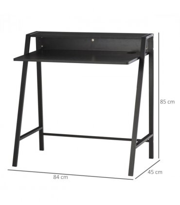 Computer Desk with Upper Storage Shelf, Stylish Indoor Decor 85cm