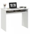Study Desk White 90cmx50cmx74cm Particle Board Simple Style Sturdy Workstation