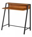 Computer Table, 84Lx45Wx85H cm-Walnut Colour, Two-tier design, Steel Frame