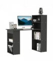 Computer Desk, 120Lx55Dx120H cm - Black, Space saving design, Particle board