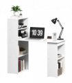 Computer Desk, White, 120L x 55D x 120H cm, Particle board, Space saving design