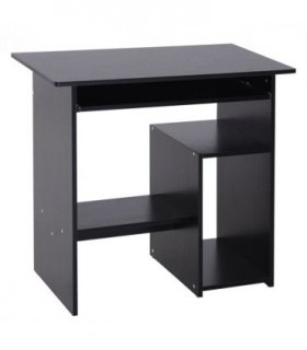 Computer Desk, 73.5H cm-Black, Particleboard, 80L x 45W x 73.5H cm