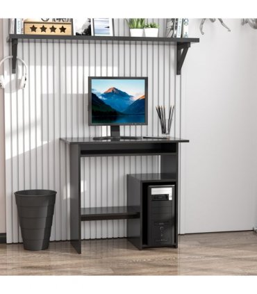 Computer Desk, 73.5H cm-Black, Particleboard, 80L x 45W x 73.5H cm
