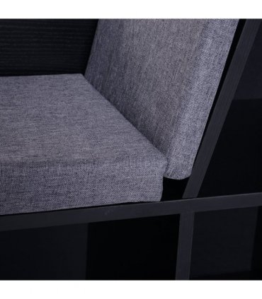 Sideboard Bookcase Storage Reading Seat w/ Cushion Unit Kids Children Black