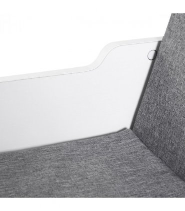 Bookcase Storage W/Particle Board Sponge Linen, 102W x 30D x 61Hcm-White/Grey