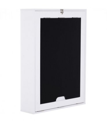MDF Folding Wall-Mounted Drop-Leaf Table White and Black 65cm x 94.5cm x 147cm
