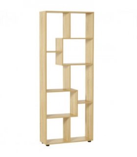 Bookcase 178cm 8-Shelf Beige Particleboard Melamine Surface 70cm x 24cm