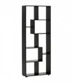 Bookcase 178cm 8-Shelf Black Melamine Surface Foot Pads Multipurpose 8-Grid