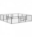 12 Panels Pet Playpen, Heavy-Duty Dog Fence DIY Design w/ Doors, 80 x 60 cm