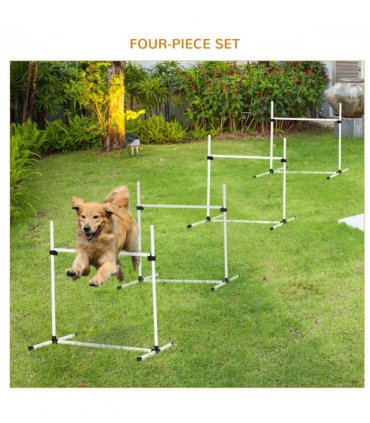 New Canine Agility Set Dog Jumping Training Obstacles Course Free Standing