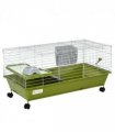 Cage - 89cm Small Animal Home for Rabbit Ferret Chinchilla w/ Wheels Green