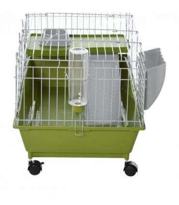 Cage - 89cm Small Animal Home for Rabbit Ferret Chinchilla w/ Wheels Green