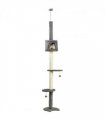Cat Tree Light Grey 40L x 40W x 217H cm Four-layer Pet Playhouse Scratching Post