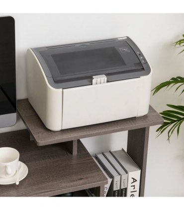 Computer Desk with Sliding Keyboard Tray Storage Drawer Shelf  Grey