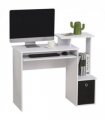 Computer Desk White Particle board 100cm x 40cm x 86.6cm Sliding Keyboard Tray
