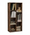 Bookcase Industrial Display Cabinet Cube Storage Rustic Particleboard 50x24x106