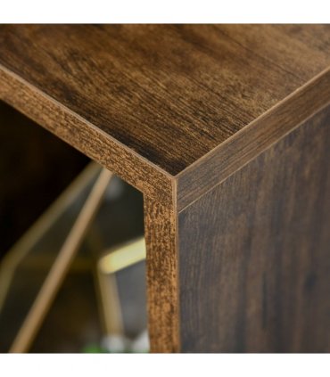 Bookcase Industrial Display Cabinet Cube Storage Rustic Particleboard 50x24x106