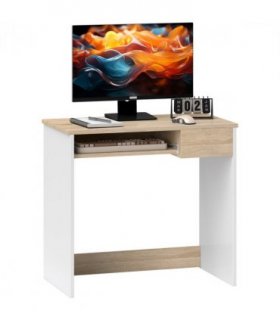 Compact Computer Table Oak