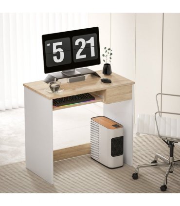 Compact Computer Table Oak