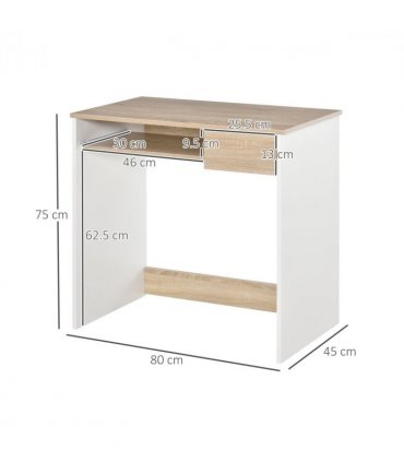 Compact Computer Table Oak