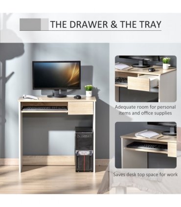 Compact Computer Table Oak